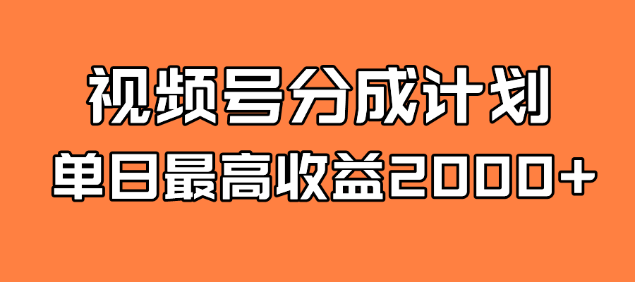 【副业项目7871期】探索全新蓝海！视频号掘金计划，每日轻松赚取2000＋！快速学习，实现财富自由！-蓝图副业