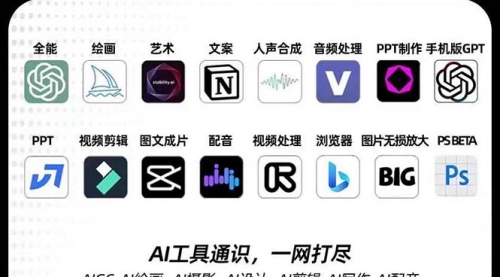 【副业项目7989期】AIGC-全能特训营第3期：一次掌握14大主流AI工具，A1工具通识，一网打尽-蓝图副业