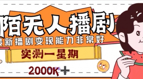 【副业项目8101期】外面收费1980的陌陌无人播剧项目，解放双手实现躺赚-蓝图副业