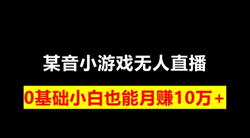 【副业项目8196期】靠小游戏直播月入10W+，每天两小时，保姆式教程-蓝图副业