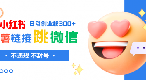 【副业项目8250期】小红薯跳转微信链接制作和引流思路，不违规不封号-蓝图副业