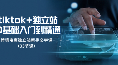 【副业项目8304期】tk+独立站从0基础入门到精通，跨境电商独立站新手必学课-蓝图副业