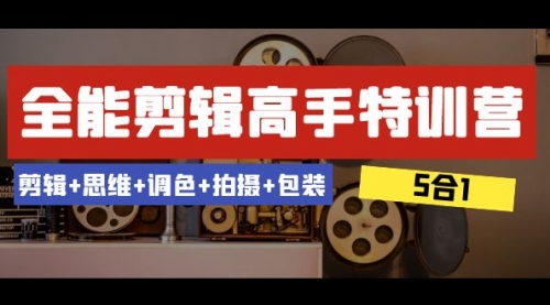 【副业项目8500期】全能剪辑-高手特训营：剪辑+思维+调色+拍摄+包装-蓝图副业