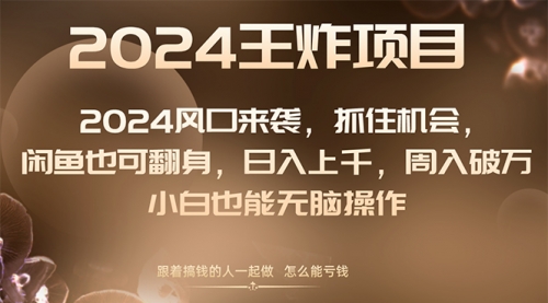 【副业项目8548期】2024闲鱼翻身项目，小白也可做-蓝图副业