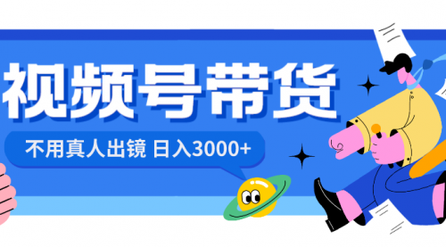 【副业项目8606期】视频号带货，日入3000+，不用真人出镜-蓝图副业