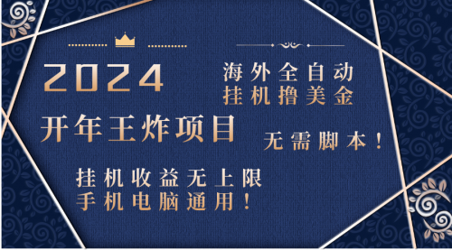 【副业项目8620期】2024海外撸美金项目！手机电脑均可-蓝图副业