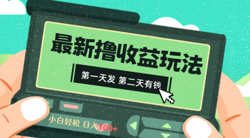 【副业8649期】2024最新撸视频收益玩法，第一天发，第二天就有钱-蓝图副业