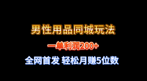 【副业8722期】一单利润200+ 男性用品同城玩法 轻松月赚5位数-蓝图副业