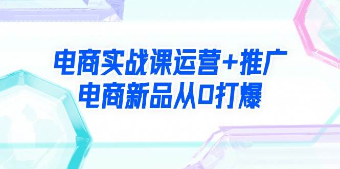 电商实战课运营+推广，电商新品从0打爆（99节视频课）-蓝图副业