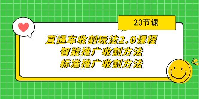 直通车收割玩法2.0课程：智能推广收割方法+标准推广收割方法（20节课）-蓝图副业