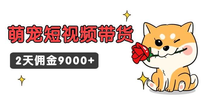 东哲日记·萌宠短视频带货，2天佣金9000+-蓝图副业