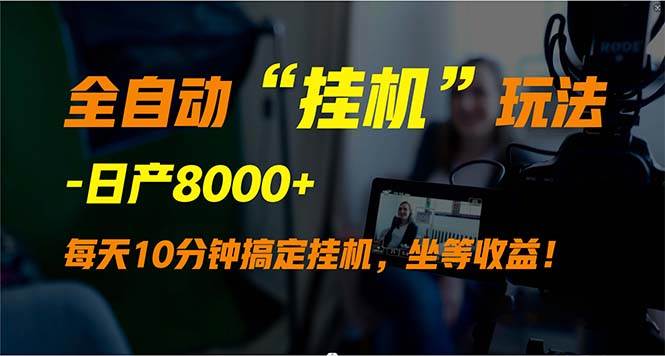全自动“挂机”玩法，实现睡后收入，日产8000+-蓝图副业