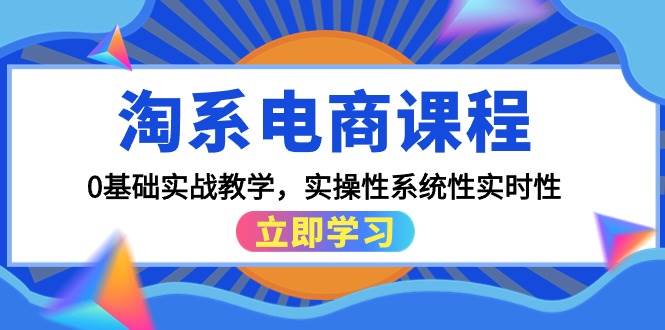 淘系电商课程，0基础实战教学，实操性系统性实时性（15节课）-蓝图副业