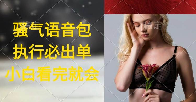 执行就出单，日入2000+，超火骚气语音包，小白看完课程就能马上实操-蓝图副业