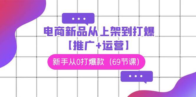 电商 新品从上架到打爆【推广+运营】，新手从0打爆款（69节课）-蓝图副业