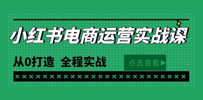 最新小红书·电商运营实战课，从0打造  全程实战（65节视频课）-蓝图副业