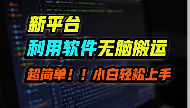 新平台用软件无脑搬运，月赚10000+，小白也能轻松上手-蓝图副业