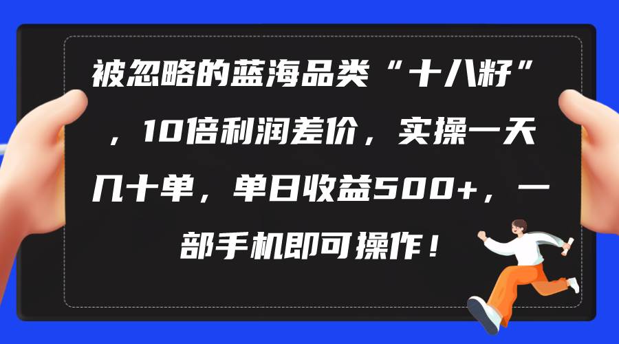 被忽略的蓝海品类“十八籽”，10倍利润差价，实操一天几十单 单日收益500+-蓝图副业