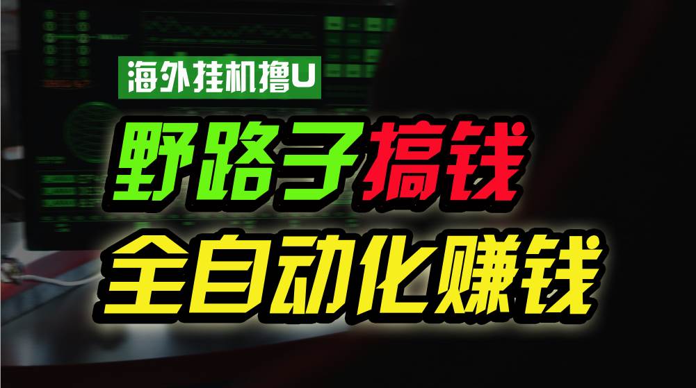 海外挂机撸U新平台，日赚8-15美元，全程无人值守，可批量放大，工作室内…-蓝图副业