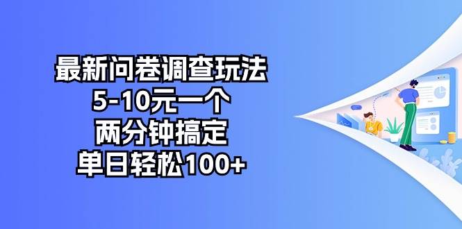 最新问卷调查玩法，5-10元一个，两分钟搞定，单日轻松100+-蓝图副业