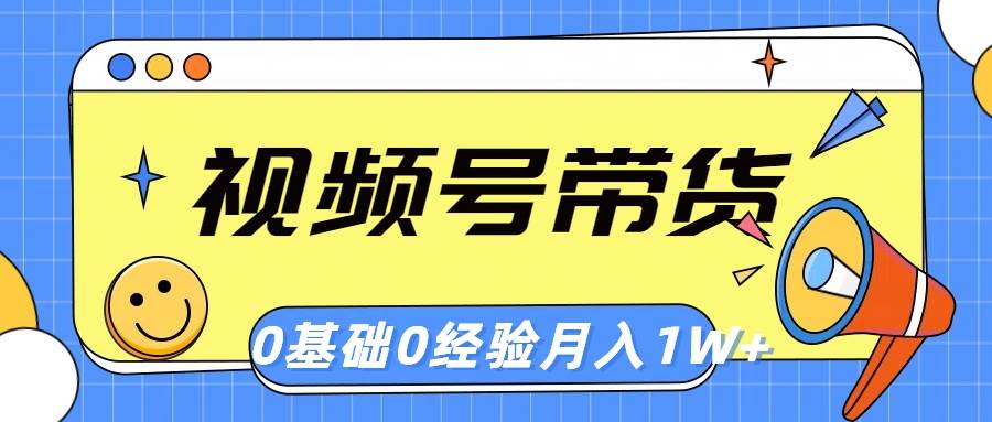 视频号轻创业带货，零基础，零经验，月入1w+-蓝图副业