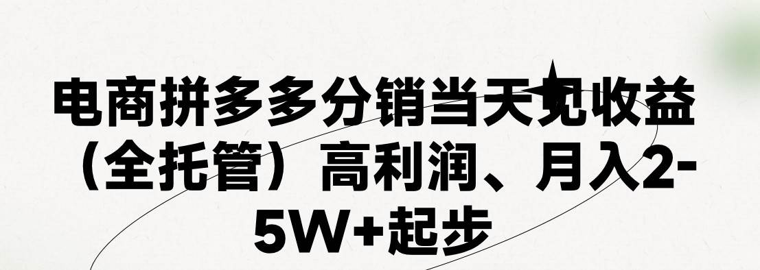 最新拼多多模式日入4K+两天销量过百单，无学费、 老运营代操作、小白福…-蓝图副业