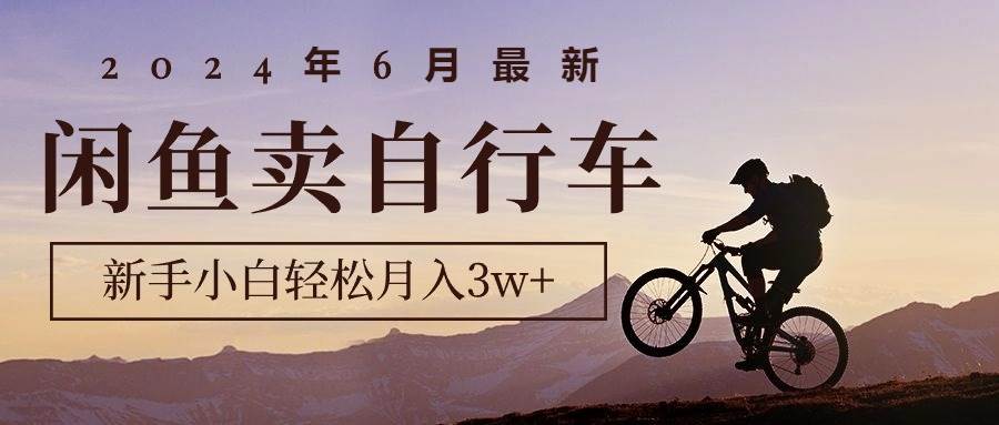 2024年6月最新闲鱼卖自行车，新手小白轻松月入3w+项目-蓝图副业