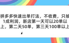 拼多多2天起店,只合作不卖课不收费,上架产品无偿对接,只需要你回...-蓝图副业