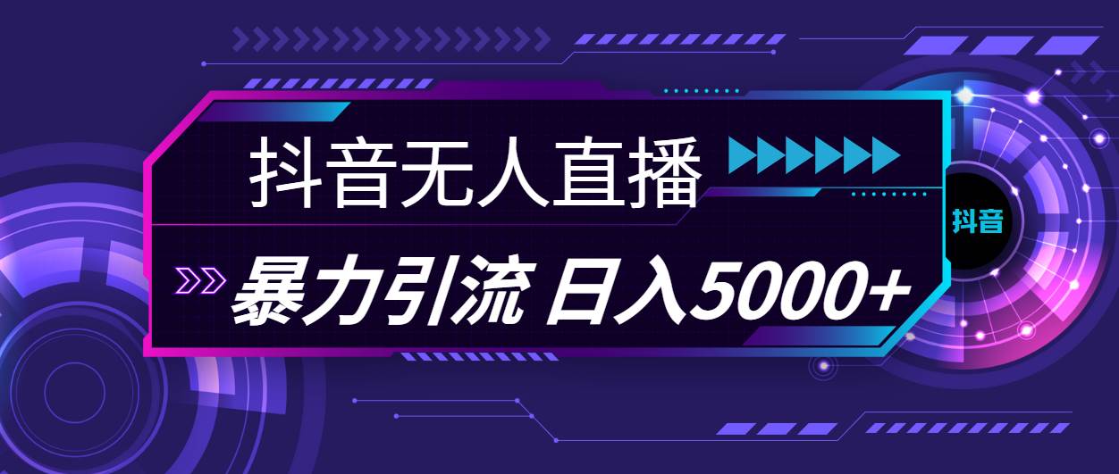 抖音无人直播，暴利引流，日入5000+-蓝图副业