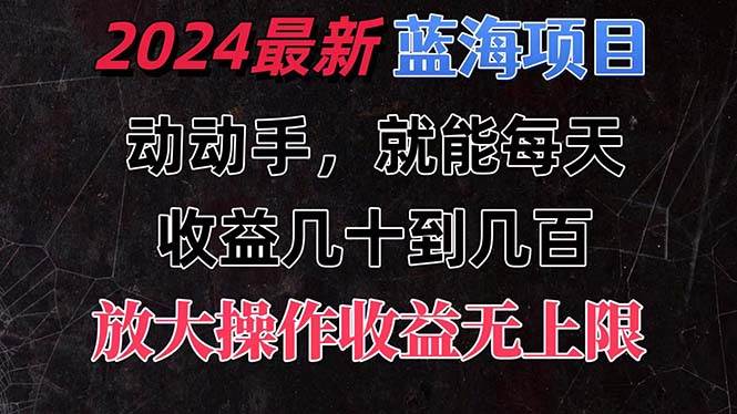 有手就行的2024全新蓝海项目，每天1小时收益几十到几百，可放大操作收…-蓝图副业
