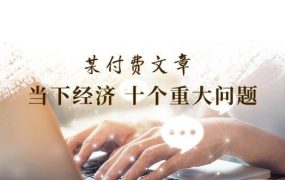 某付费文章《当下经济 十个重大问题》覆盖了大家关心的全部经济类话题-蓝图副业