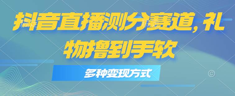 抖音直播测分赛道，多种变现方式，轻松日入1000+-蓝图副业