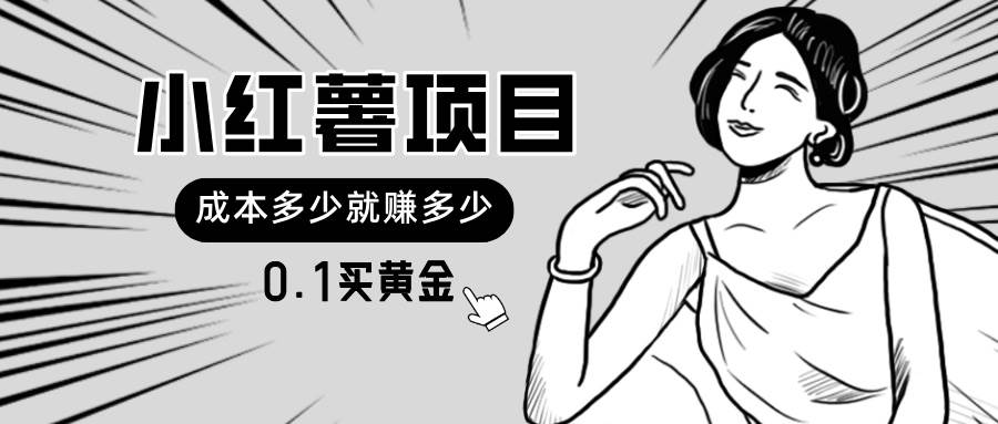 小红薯暴力项目，0.1买黄金。操作简单，日入无上限，可无限扩大。-蓝图副业