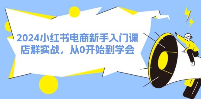 2024小红书电商新手入门课，店群实战，从0开始到学会（31节）-蓝图副业