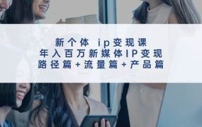 新个体 ip变现课,年入百万新媒体IP变现,路径篇+流量篇+产品篇-蓝图副业