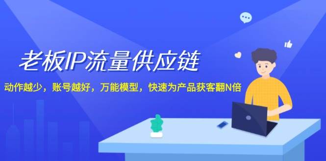 老板 IP流量 供应链，动作越少，账号越好，万能模型，快速为产品获客翻N倍-蓝图副业