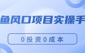 闲鱼风口项目实操手册,0投资0成本,让你做到,月入过万,新手可做-蓝图副业