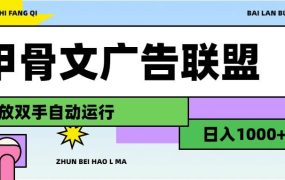 甲骨文广告联盟解放双手日入1000+-蓝图副业