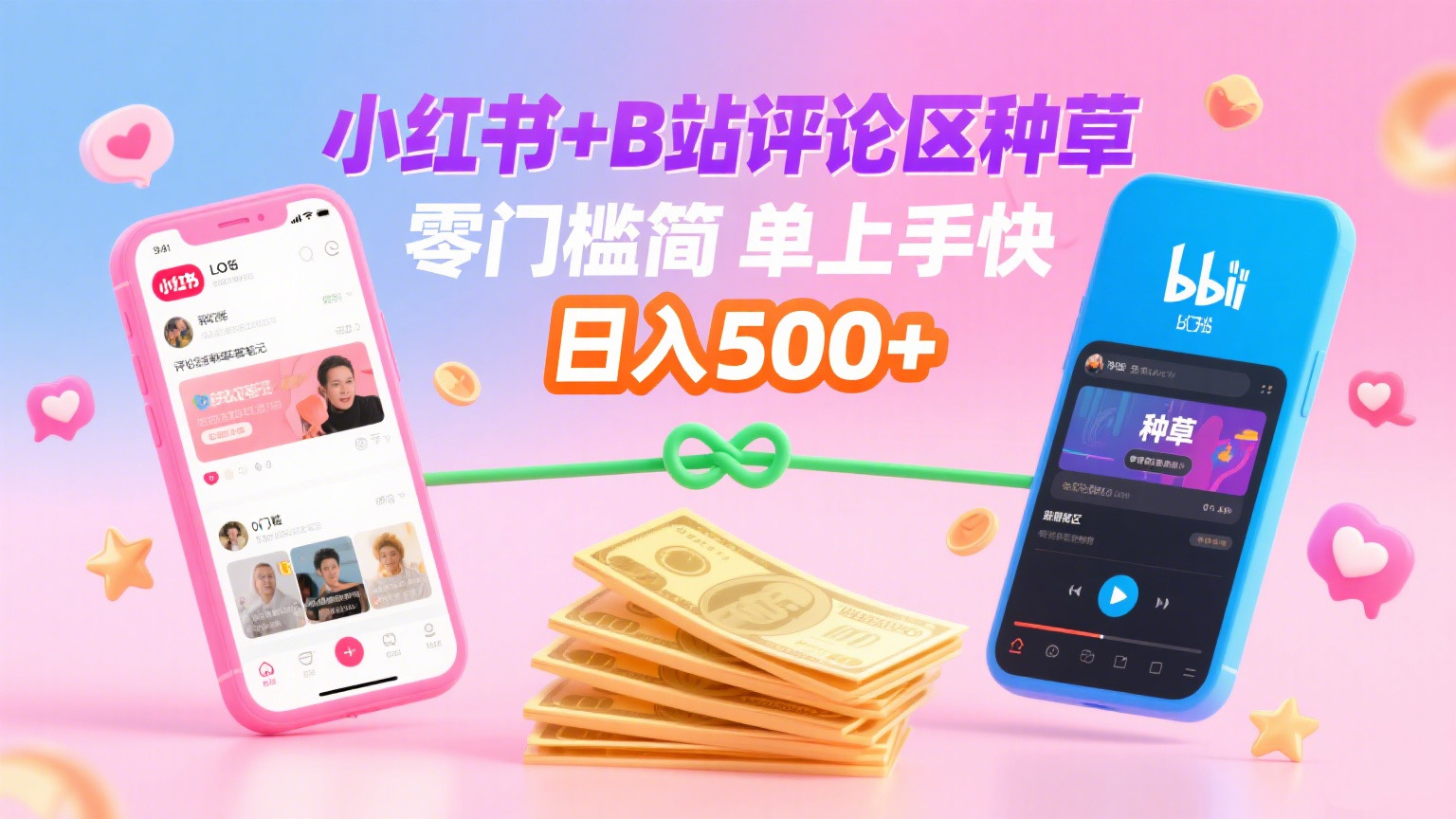 小红书+B站评论区种草，0门槛1分钟一单，只需复制粘贴，日入500+-蓝图副业