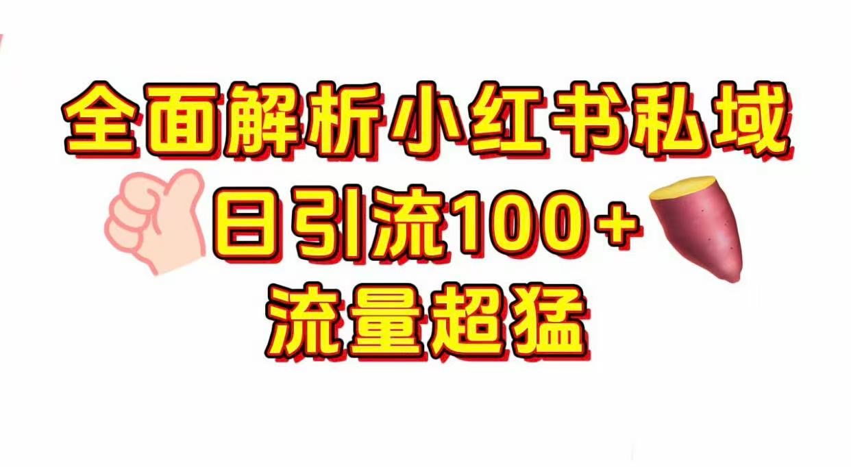 小红书私域引流 每天加100+-蓝图副业