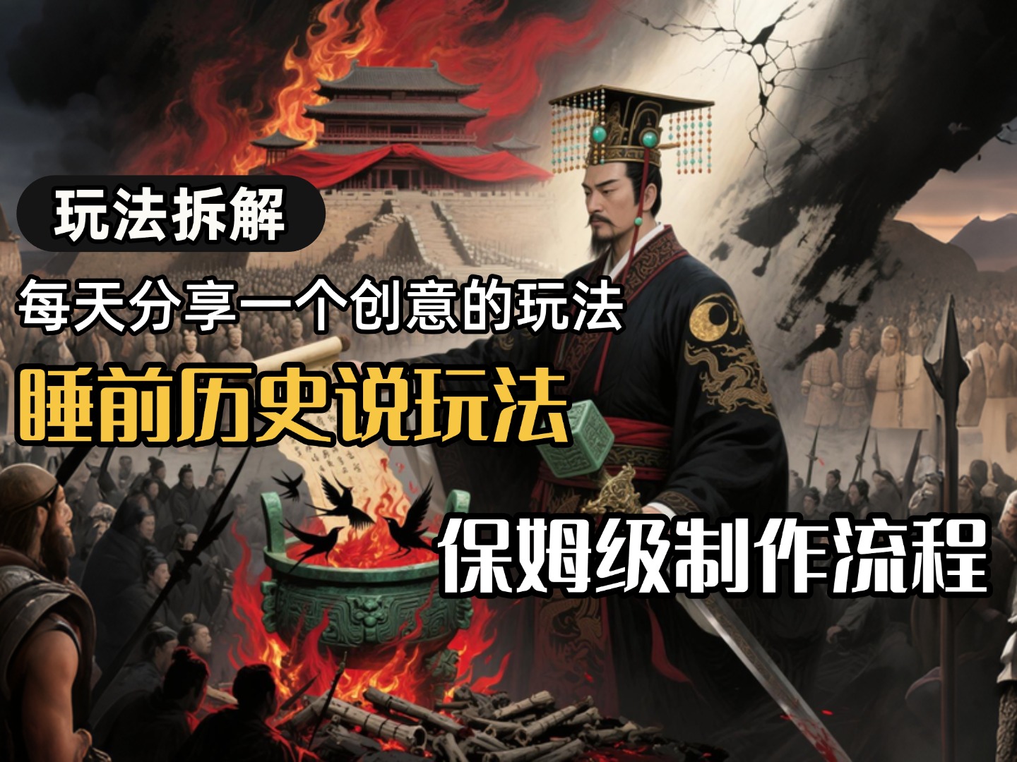 13条作品涨粉24.5万，全流程拆解睡前历史说，保姆级教程-蓝图副业